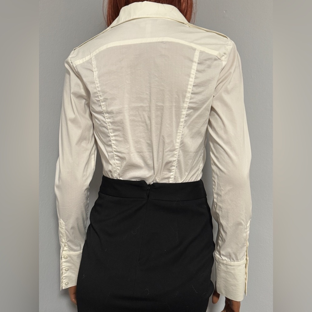 Bcbgeneration Blouse Button Down Shirt White Nwot… - image 4